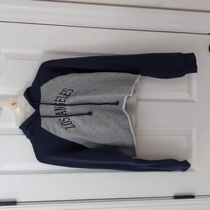 FOREVER 21 Crop Hooded Sweatshirt Baseball style LA Sz M